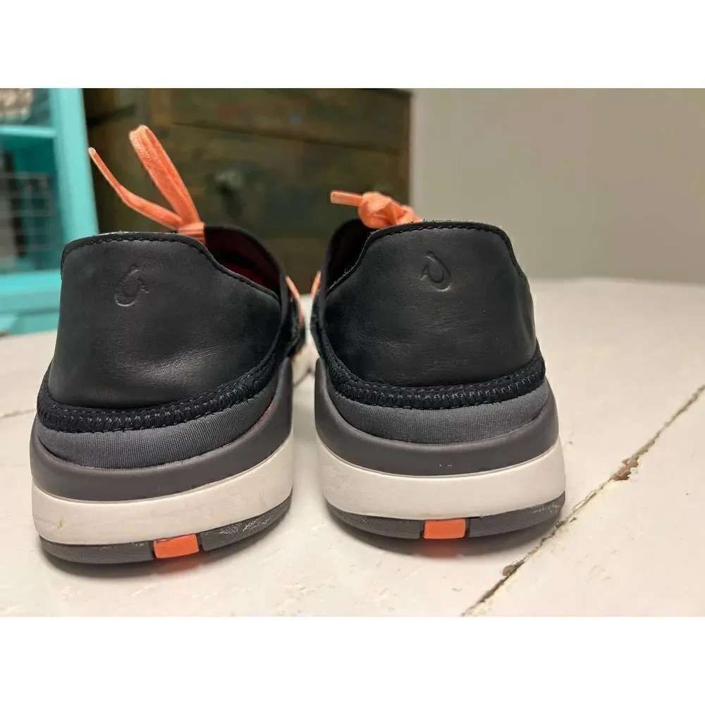 OluKai Women’s Miki Li’ Pavement/Black Quick-Drying Outdoor Shoes Size 11